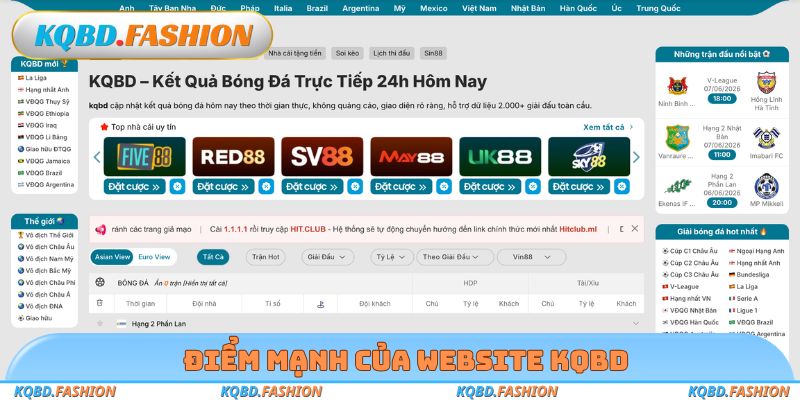 Điểm mạnh của website KQBD