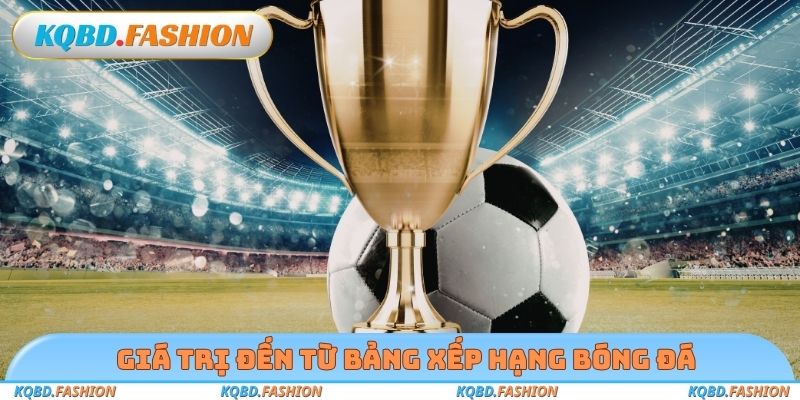 Giá trị đến từ bảng xếp hạng bóng đá